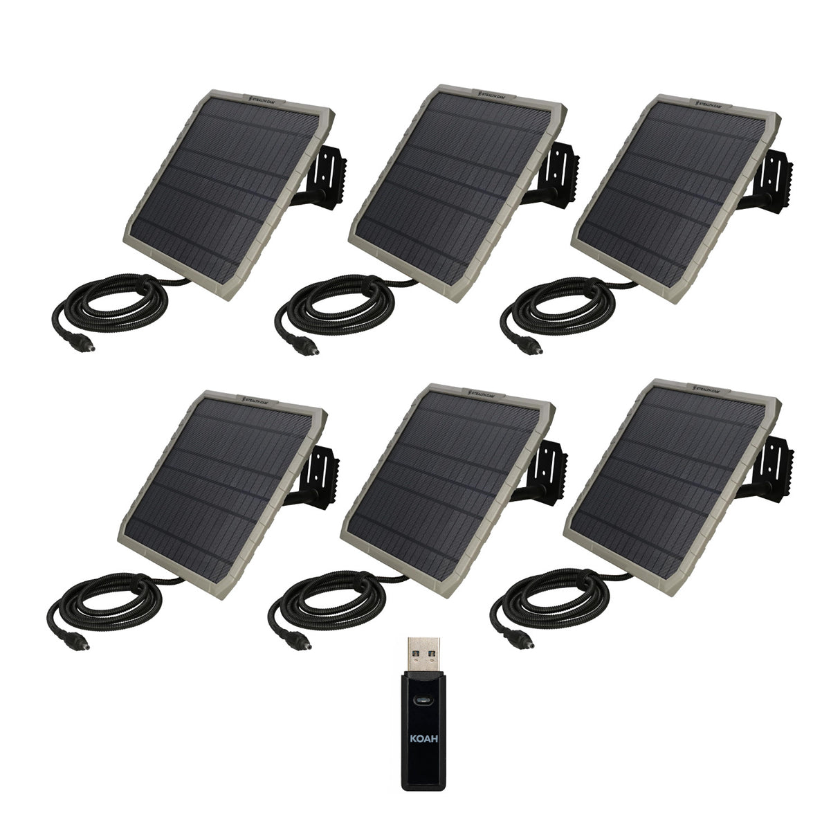 Stealth Cam FieldMAX EX 10-Inch Solar Panel (6-Pack) Bundle with Card Reader - 1