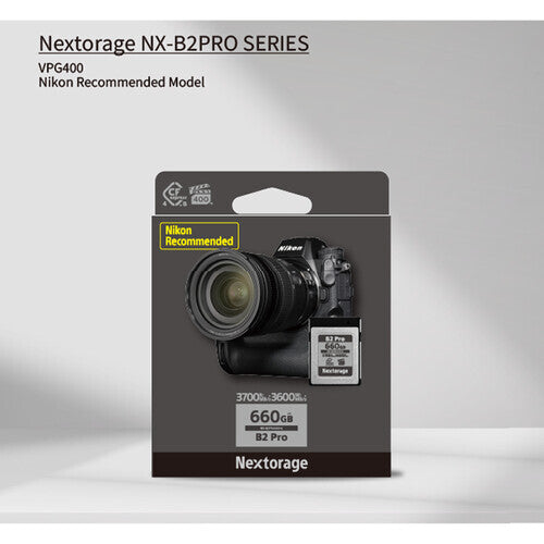 Nextorage NX-B1PRO Series 660GB CFexpress Type B Memory Card VPG400 with High Read and Write Speed