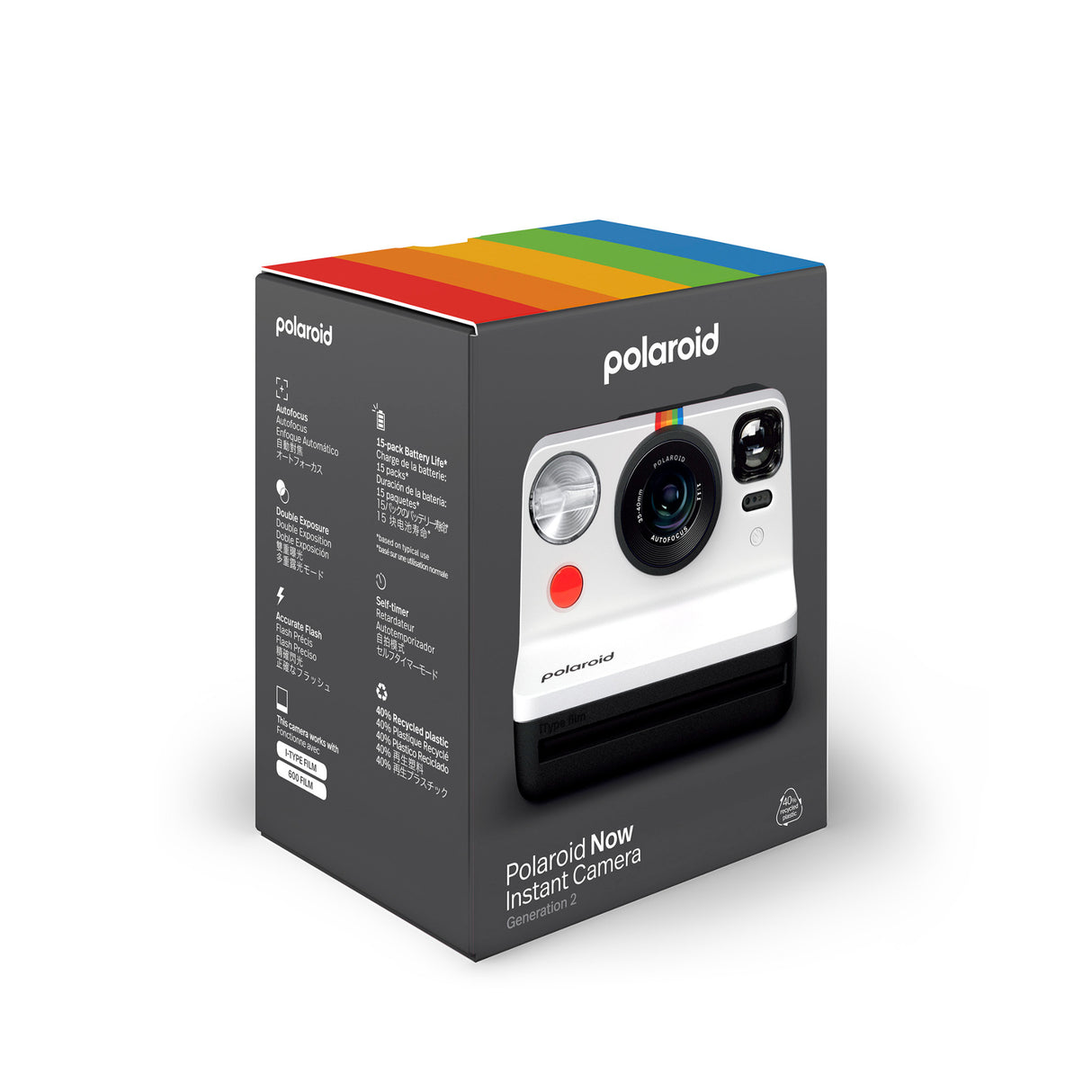 Polaroid NOW Instant Camera Generation 2 (Black & White)