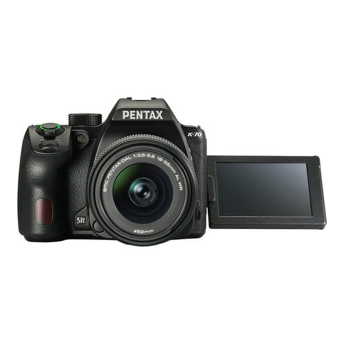 Pentax K-70 DSLR with SMC DA 18-55mm f/3.5-5.6 AL WR Lens (Black)