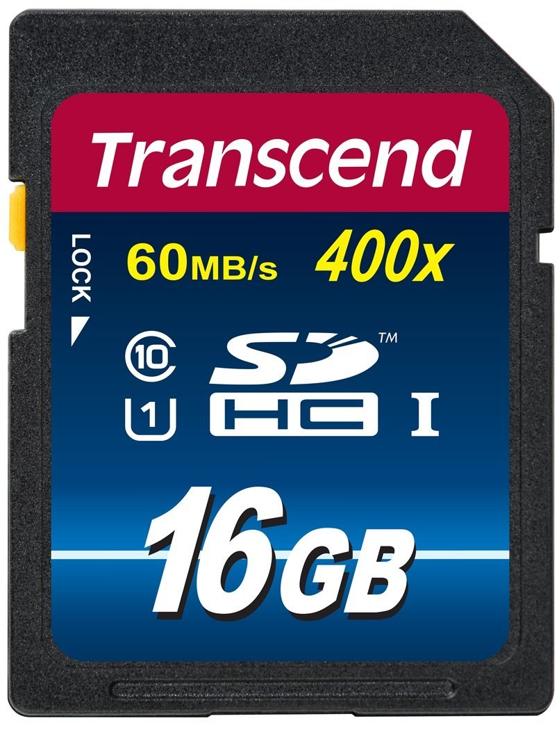 Transcend 16GB Class 10 400x 60MB/s SD Memory Card
