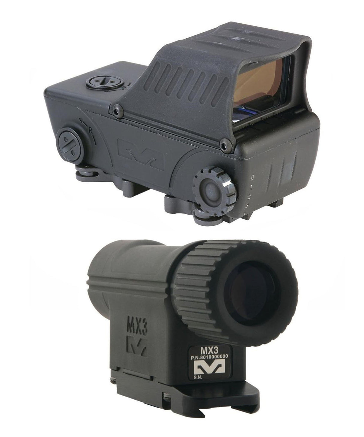 Meprolight MIL-SPEC 1.8 MOA Red Dot Sight with MX3 3x Magnifier
