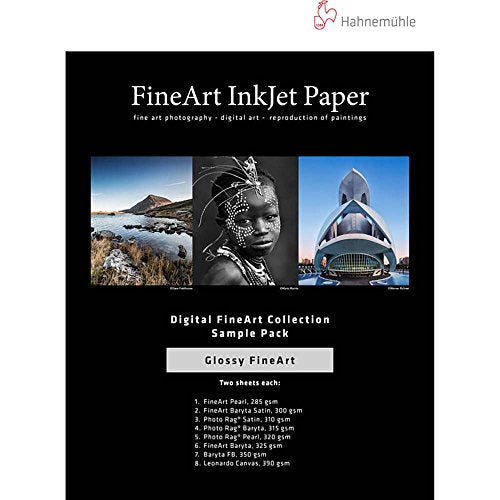 Hahnemühle USA FineArt Glossy Inkjet Paper Sample Pack (8.5" x 11", 16 sheets)