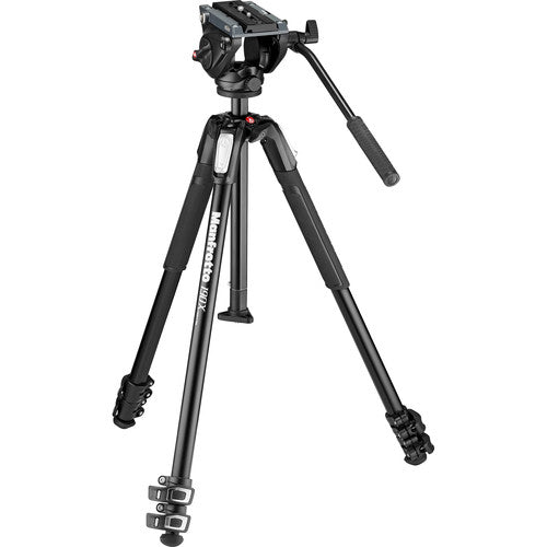 Manfrotto MVH500AH Fluid Video Head with MT190X3 tripod