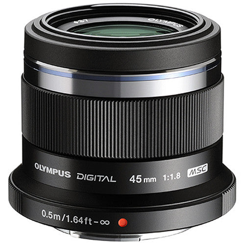 Olympus M. Zuiko Digital ED 45mm f/1.8 Lens (Black)
