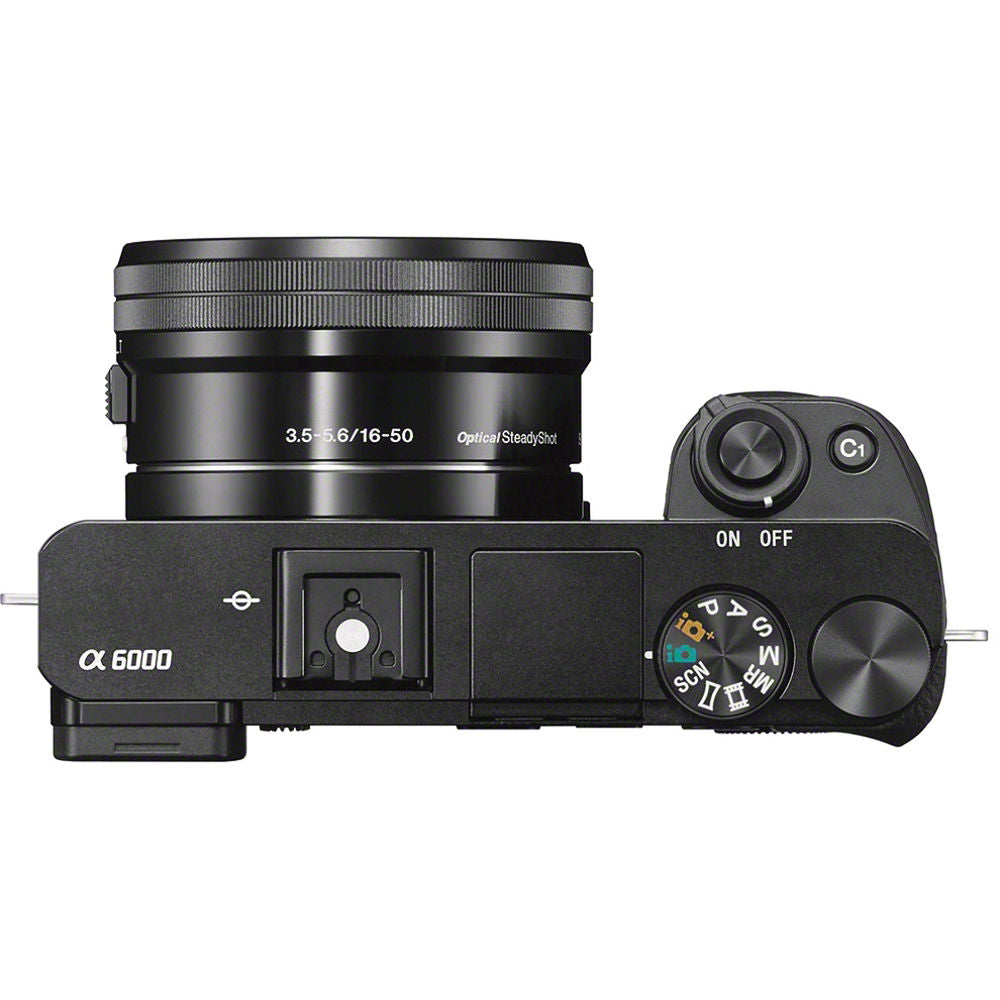 Sony Alpha a6000 24.3MP Mirrorless Digital Camera with 16-50mm OSS Lens (Black)