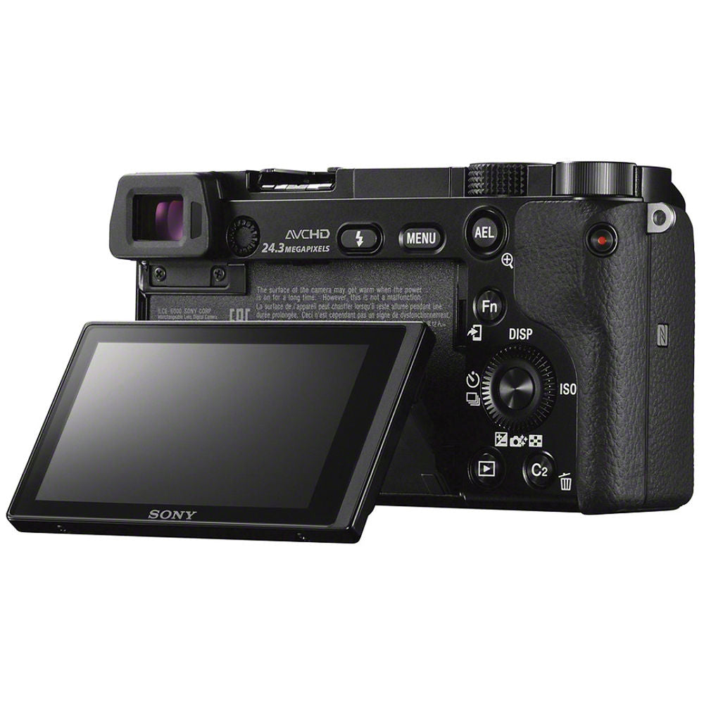 Sony Alpha a6000 24.3MP Mirrorless Digital Camera with 16-50mm OSS Lens (Black)