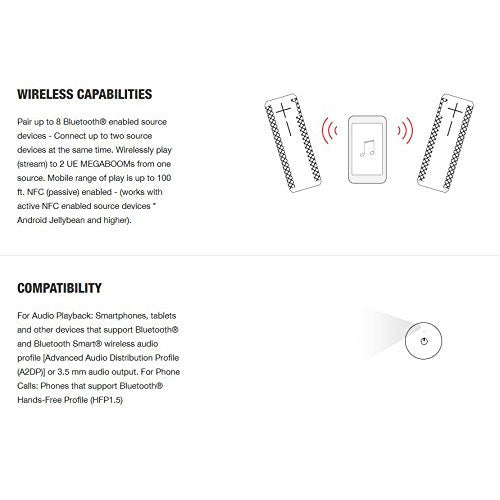 Logitech UE Megaboom Waterproof Wireless Mobile Bluetooth Speaker (Galaxy Grey)