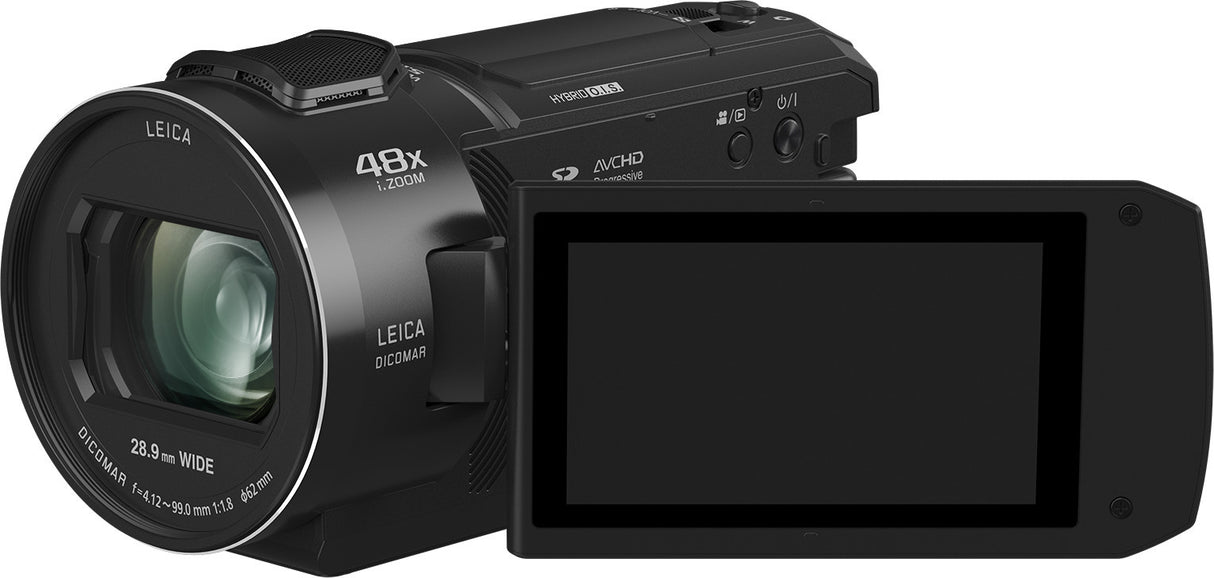 PANASONIC HC-V800 HD Camcorder, 24x LEICA DICOMAR Lens, 1/2.5 Inch BSI Sensor