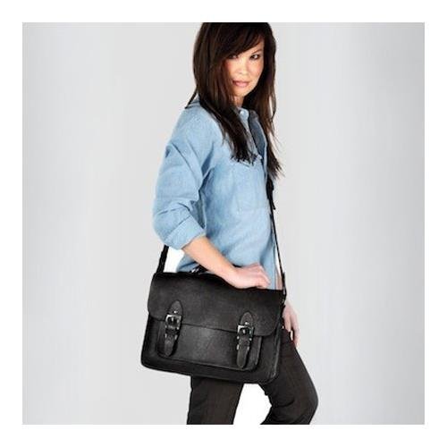 ONA Brooklyn Shoulder Messenger Bag (Black)