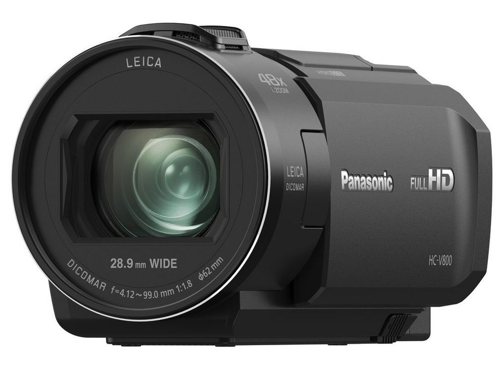 PANASONIC HC-V800 HD Camcorder, 24x LEICA DICOMAR Lens, 1/2.5 Inch BSI Sensor