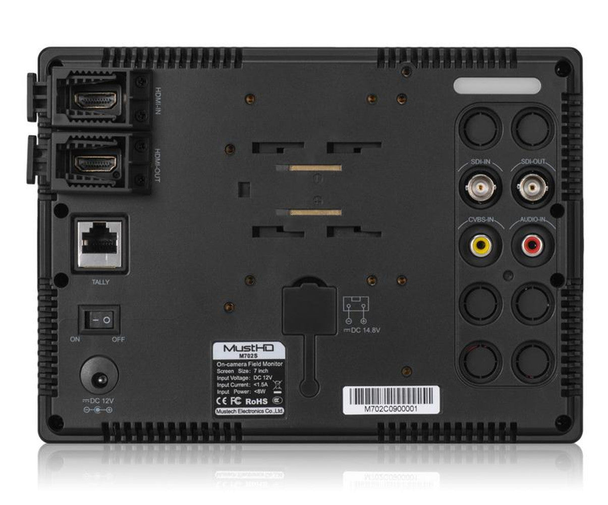 MustHD 7" 1920x1200 Full HD 3G-SDI Field Monitor for Professional Videographers