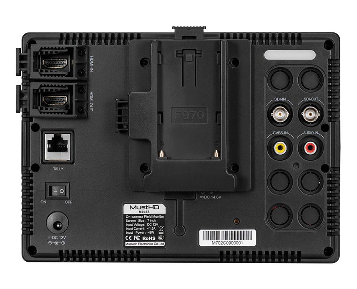 MustHD 7" 1920x1200 Full HD 3G-SDI Field Monitor for Professional Videographers