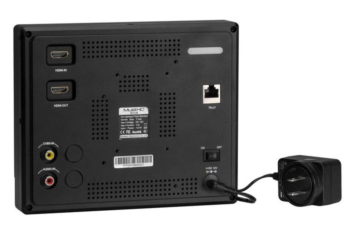 MustHD 7" Hyper-Brite 2200-nit High Brightness 1920x1200 Monitor with HDMI Input