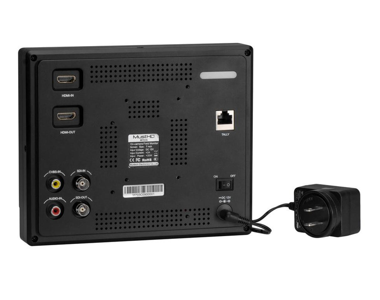 MustHD 7" Hyper-Brite 1920x1200 Monitor with 3G-SDI Input