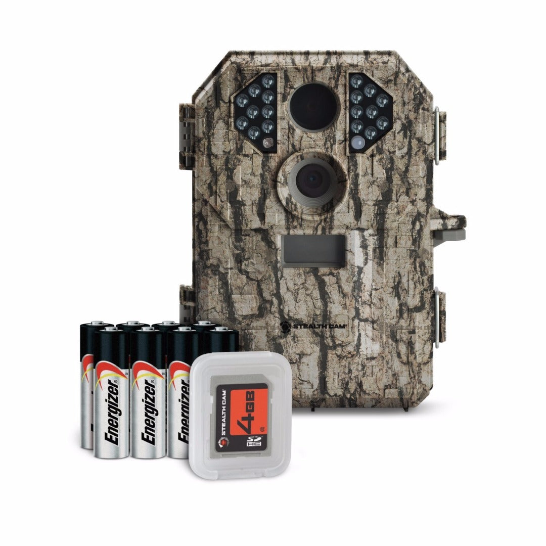 Stealth Cam P18 7 MP Compact Scouting Camera (Camo) with Card Viewer and Accessories Bundle