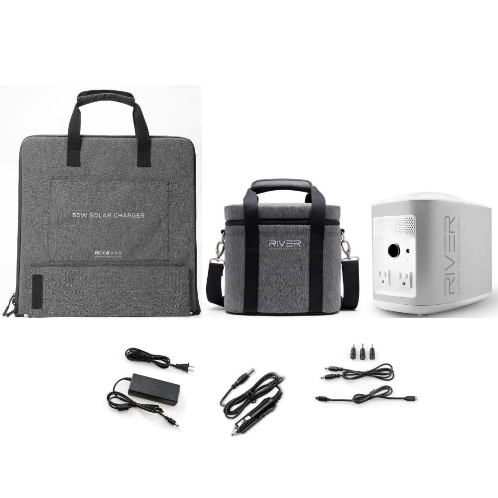 EcoFlow River Mobile Power Station Energy Bundle (White)