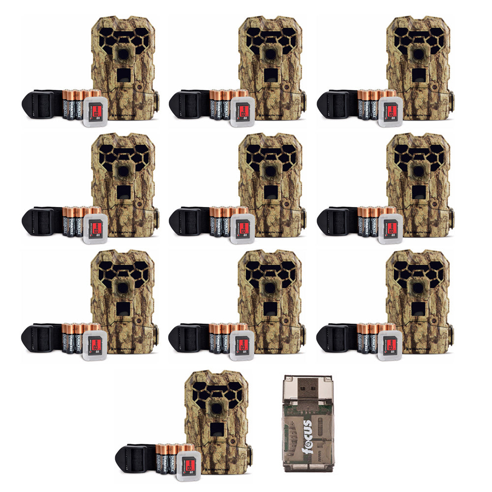 Stealth Cam QS24NGK 12MP Trail/Game Camera with Batteries and Cards (10-Pack)