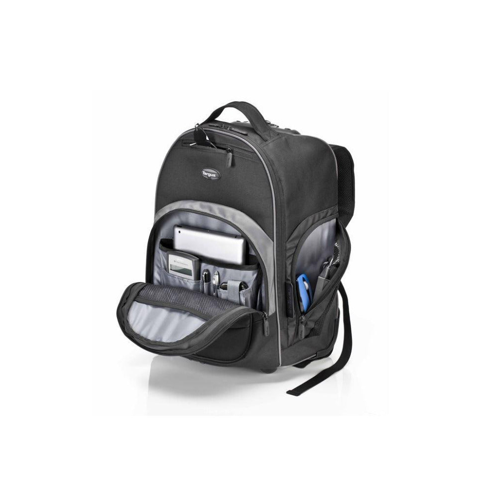 Targus Compact Rolling Backpack for 16-Inch Laptops (Black)