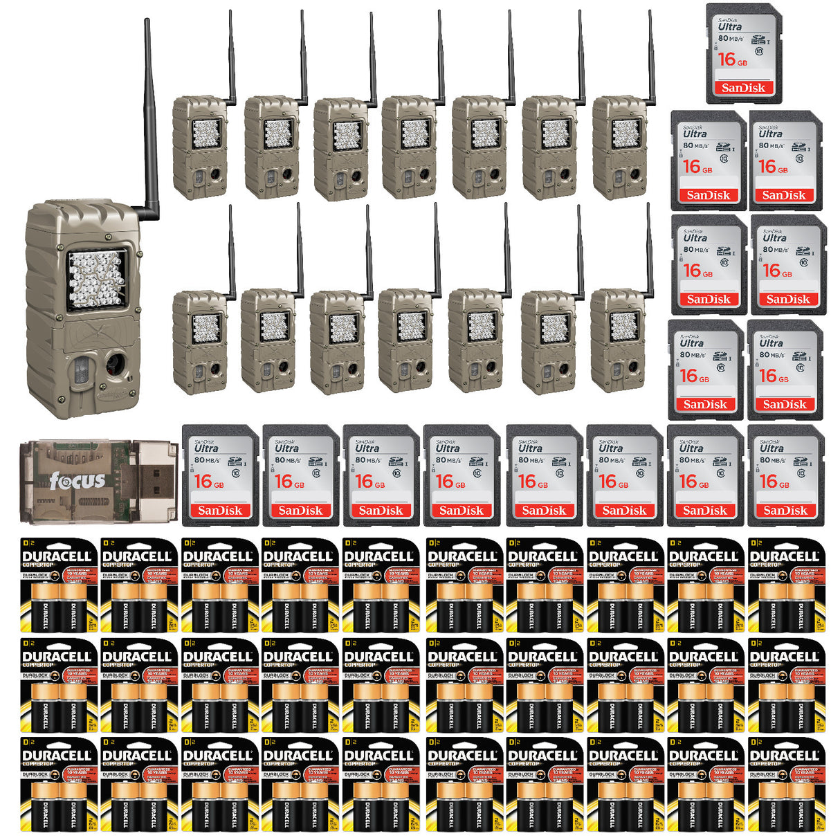 Cuddeback 20MP G Powerhouse Black Flash CuddeLink Trail Cam & Accessories (15x)