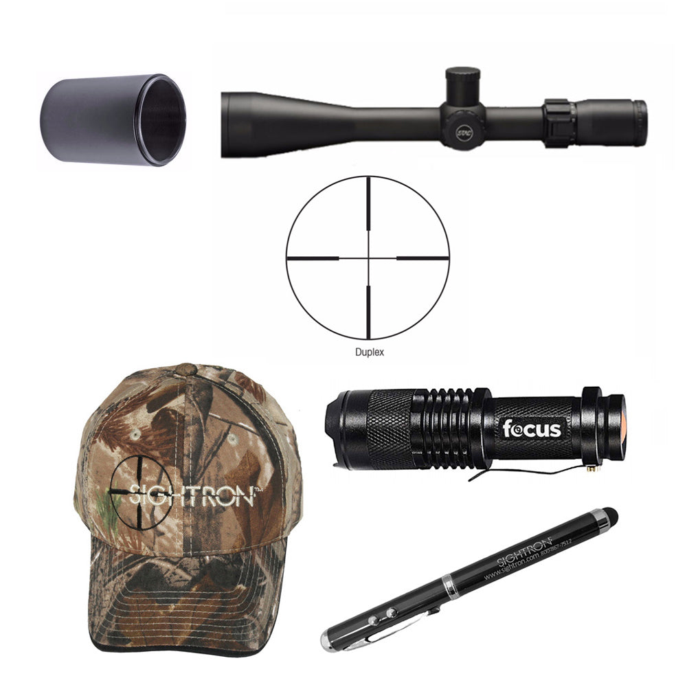 Sightron 4-20x50mm S-TAC Duplex Long Range Reticle Riflescope and Sunshade Kit