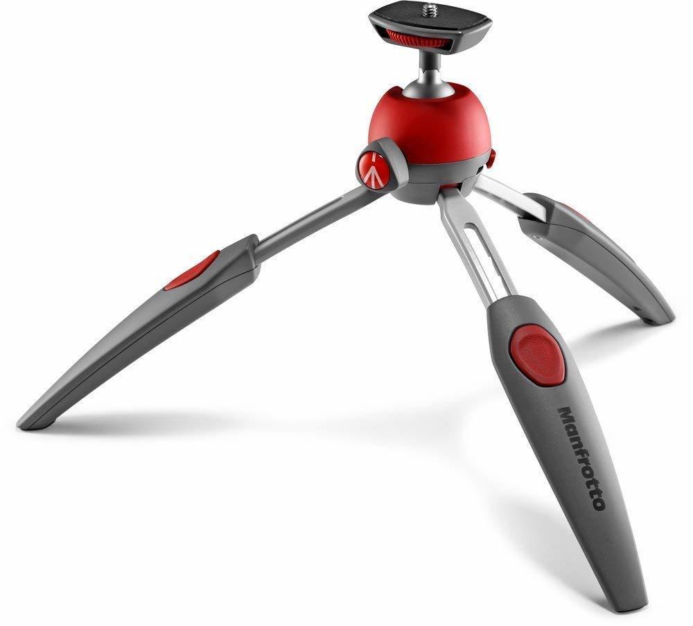 Manfrotto PIXI EVO 2 Section Mini Tripod (Red/Gray)