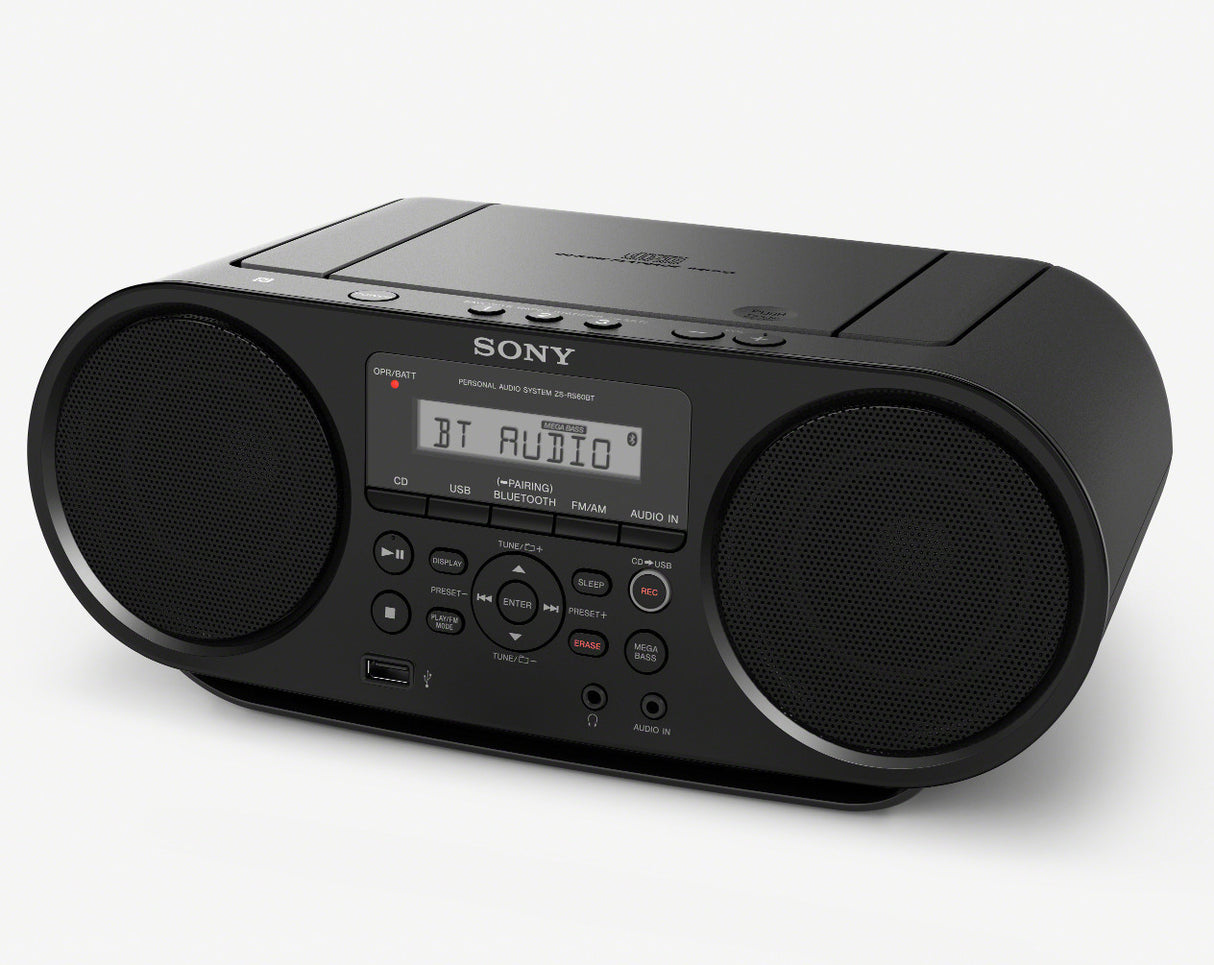Sony ZSRS60BT CD Boombox with Bluetooth and NFC (Black)