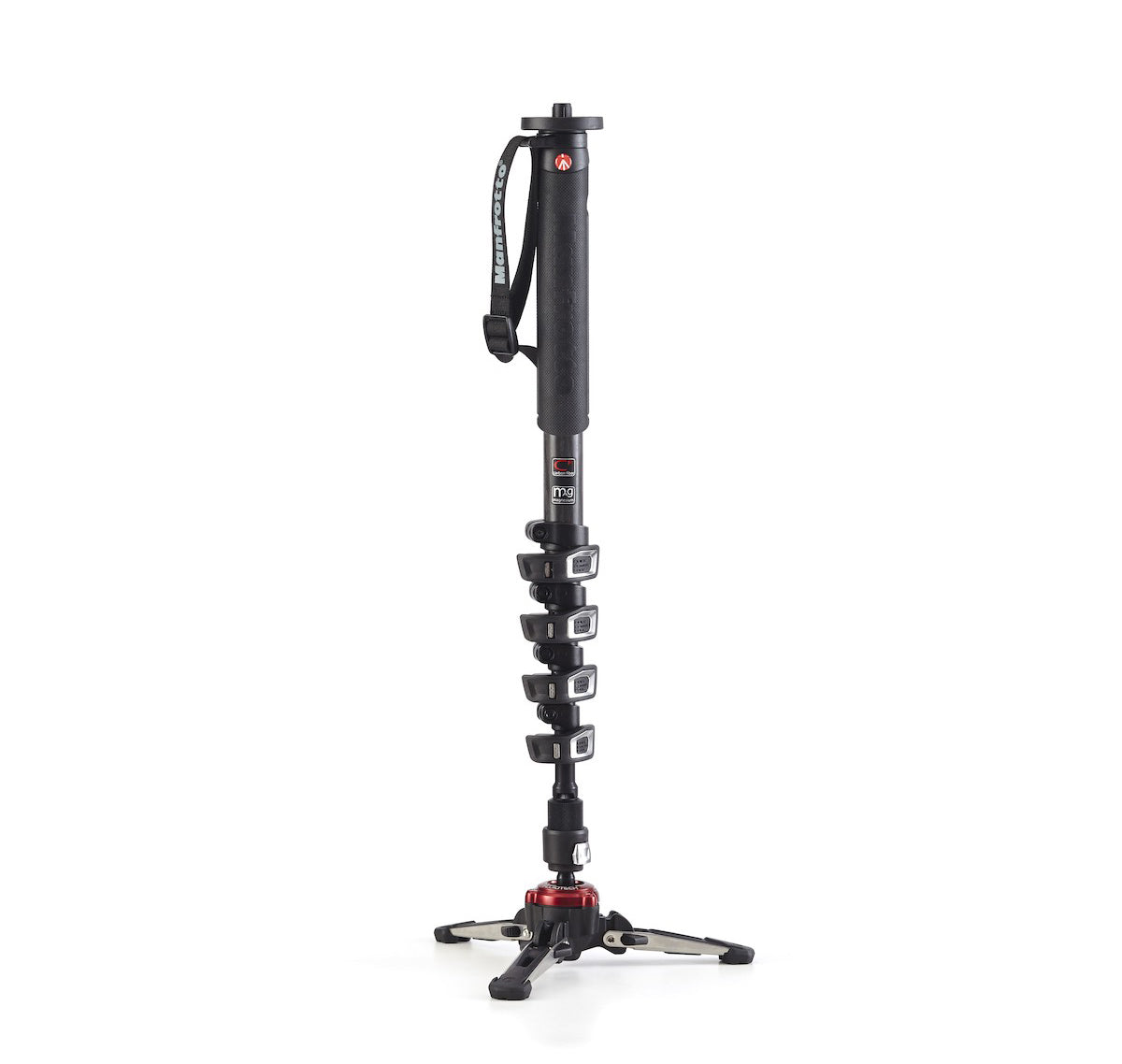Manfrotto XPRO Monopod+ 5 Section Carbon Fiber Monopod with Fluid Base