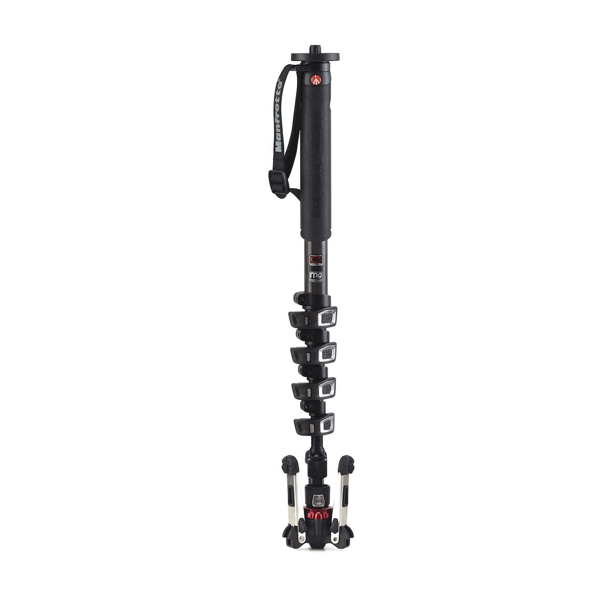 Manfrotto XPRO Monopod+ 5 Section Carbon Fiber Monopod with Fluid Base
