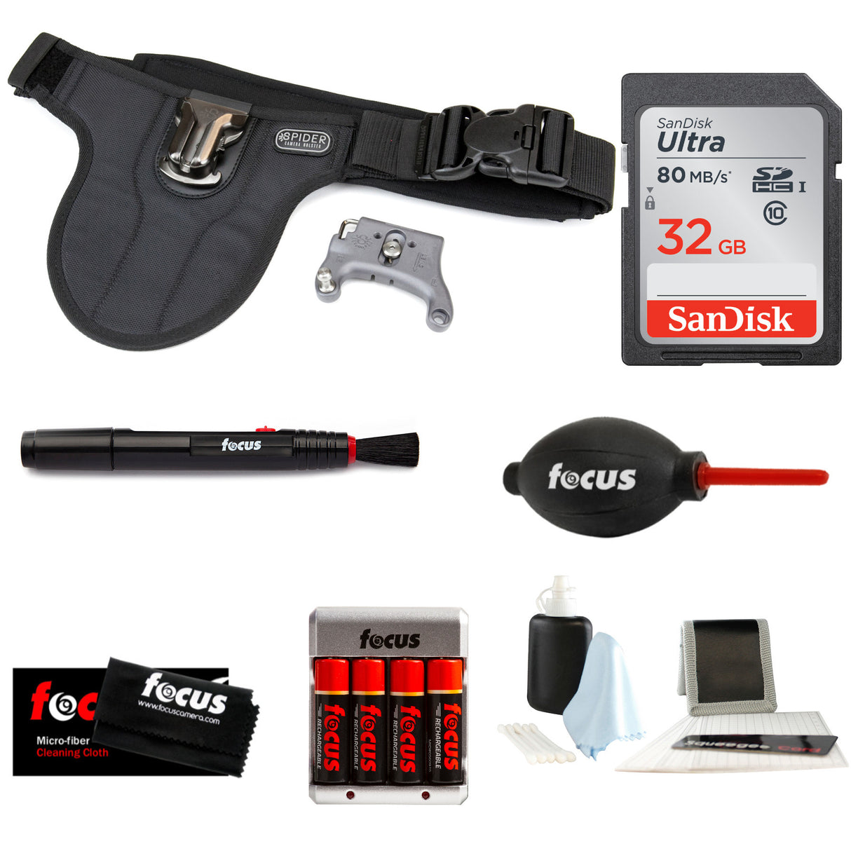 Spider Camera Holster SpiderPro Single Camera System v2 and Accessory Bundle