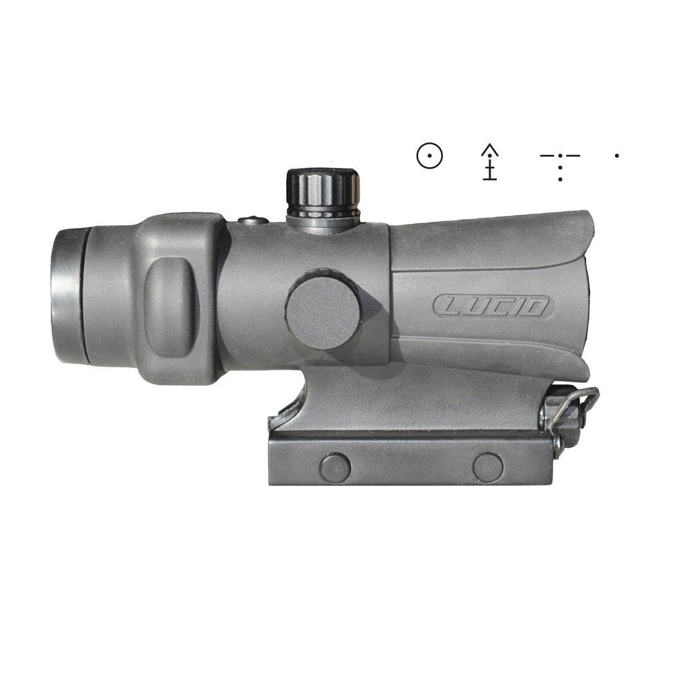 Lucid HD7 Red Dot Sight (Black) with Walker's Hearing and Eye Protection Bundle