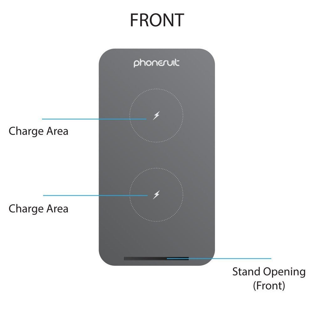 Phonesuit Energy Core Wireless Qi Charging Stand and Pad