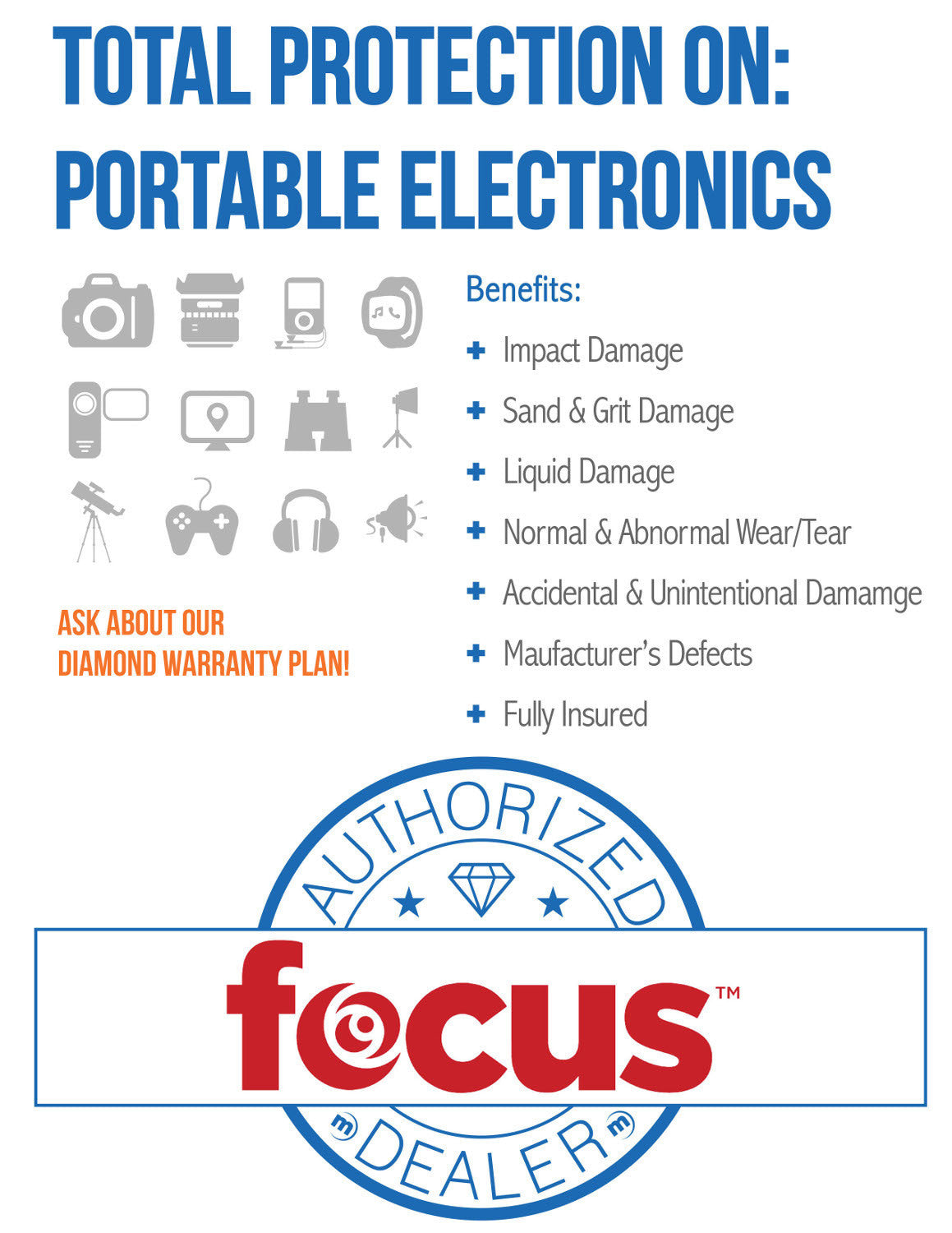 Mack 3 Year Diamond Warranty for Digital Cameras, Camcorders & Lenses Under $150