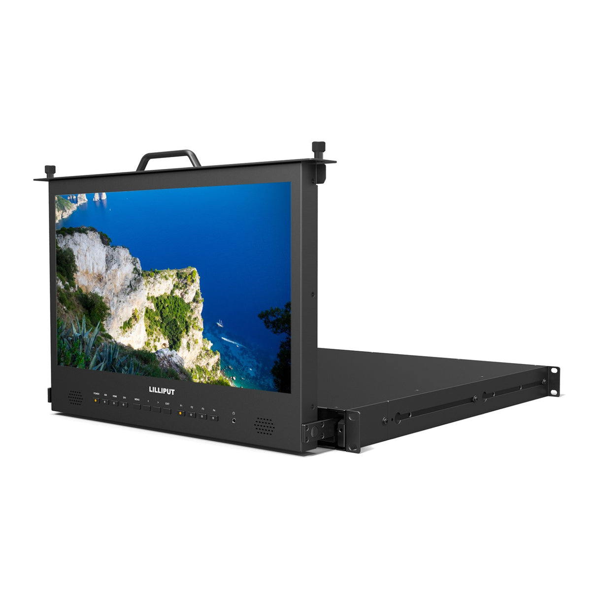 Lilliput RM-1730S 17.3-Inch 1RU FHD Pull-out Rackmount Monitor with Waveform, Vector