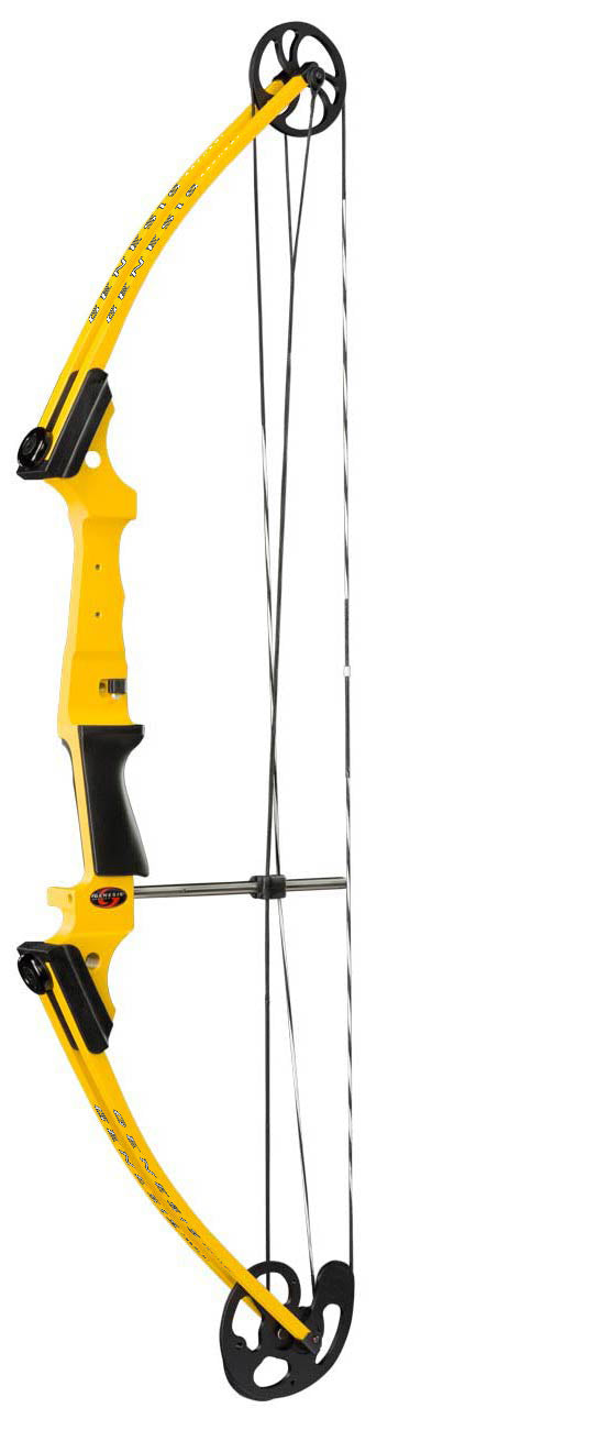 Genesis Archery Original Compound Bow (Right Hand, Yellow) with Arrows and Case