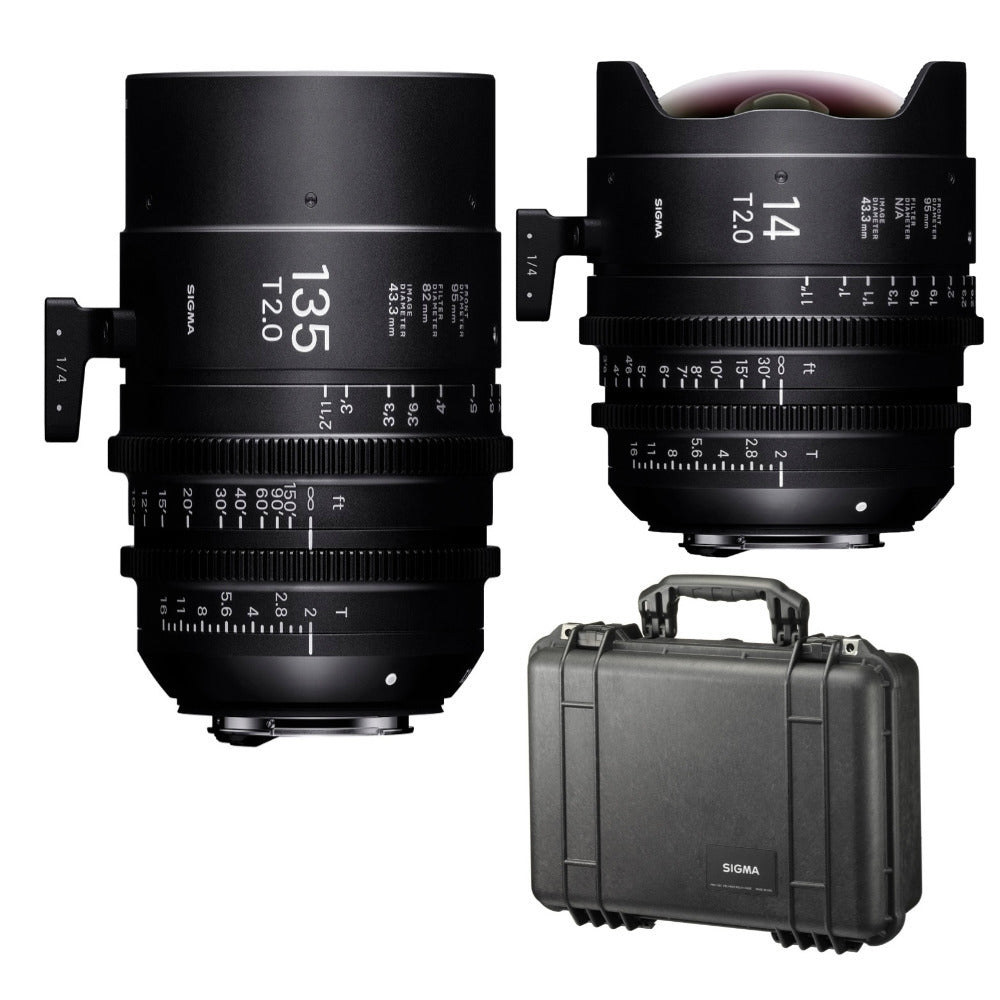 SIGMA 14MM T2 FF + 135MM T2 FF + CASE PMC-003/ APPL