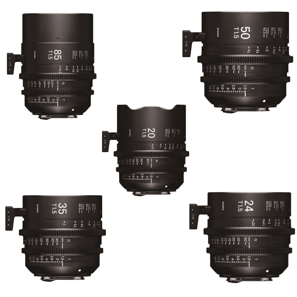 SIGMA 20MM T1.5 FF + 24MM T1.5 FF + 35MM T1.5 FF + 50MM T1.5 FF + 85MM T pl
