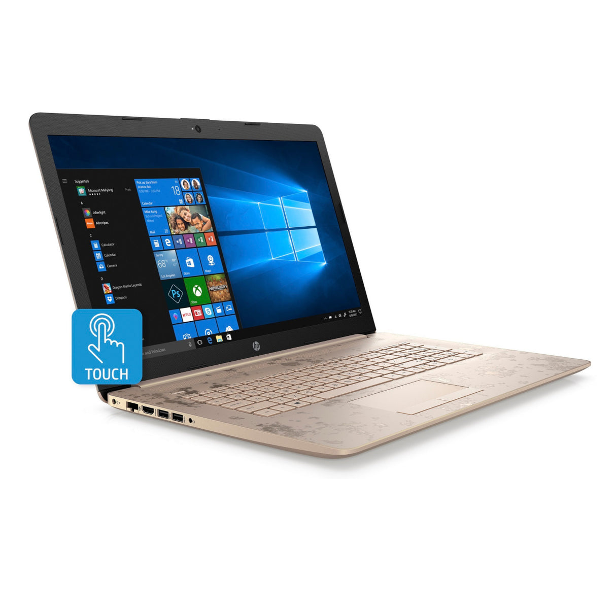 HP 15.6" HD WLED Touch Screen Laptop with AMD A9-9425 2TB HDD 8GB RAM & Microsoft Office Personal 365 1Yr.