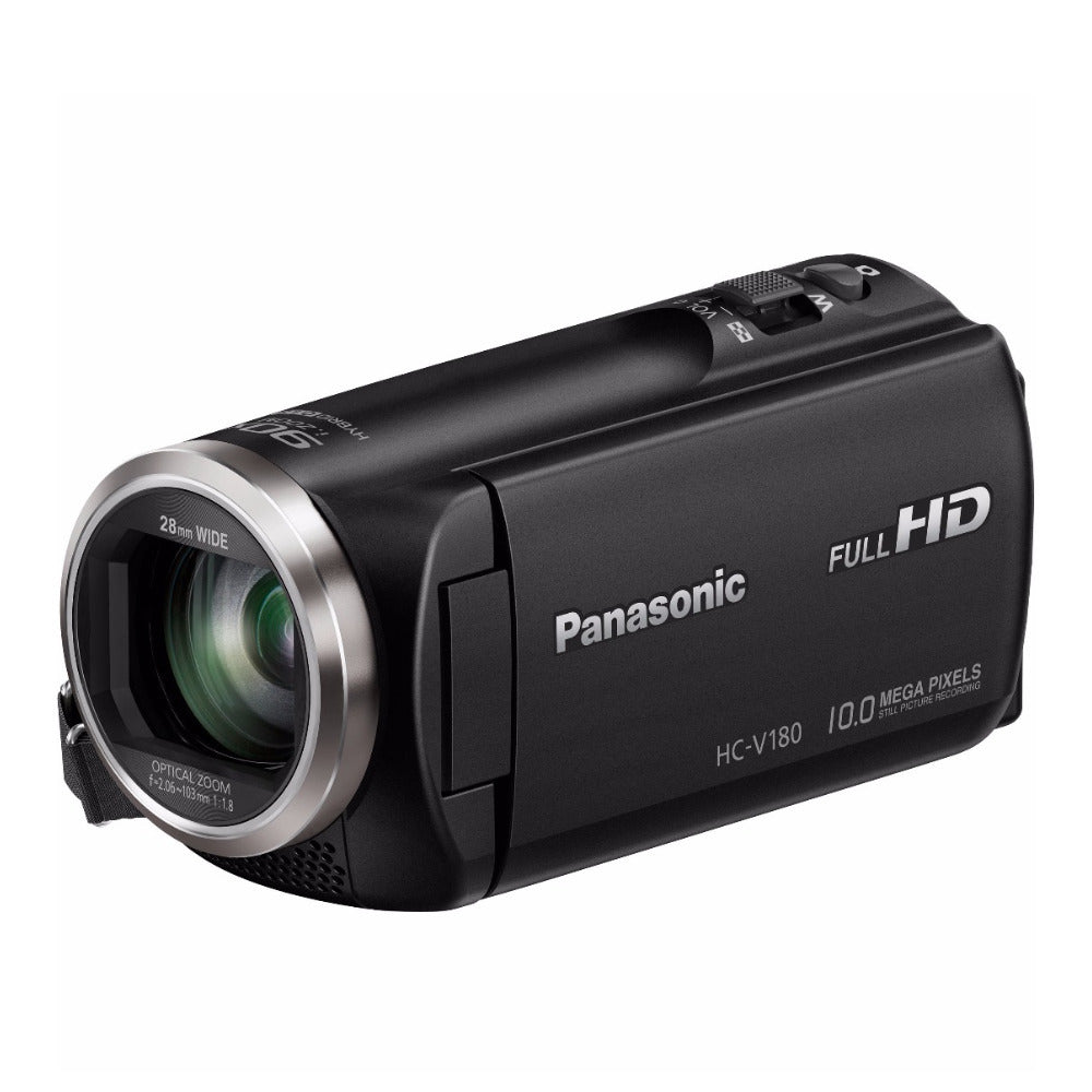 Panasonic HC-V180K Full HD 1080p Camcorder with 12" Spider Tripod and 32GB SD Card Bundle