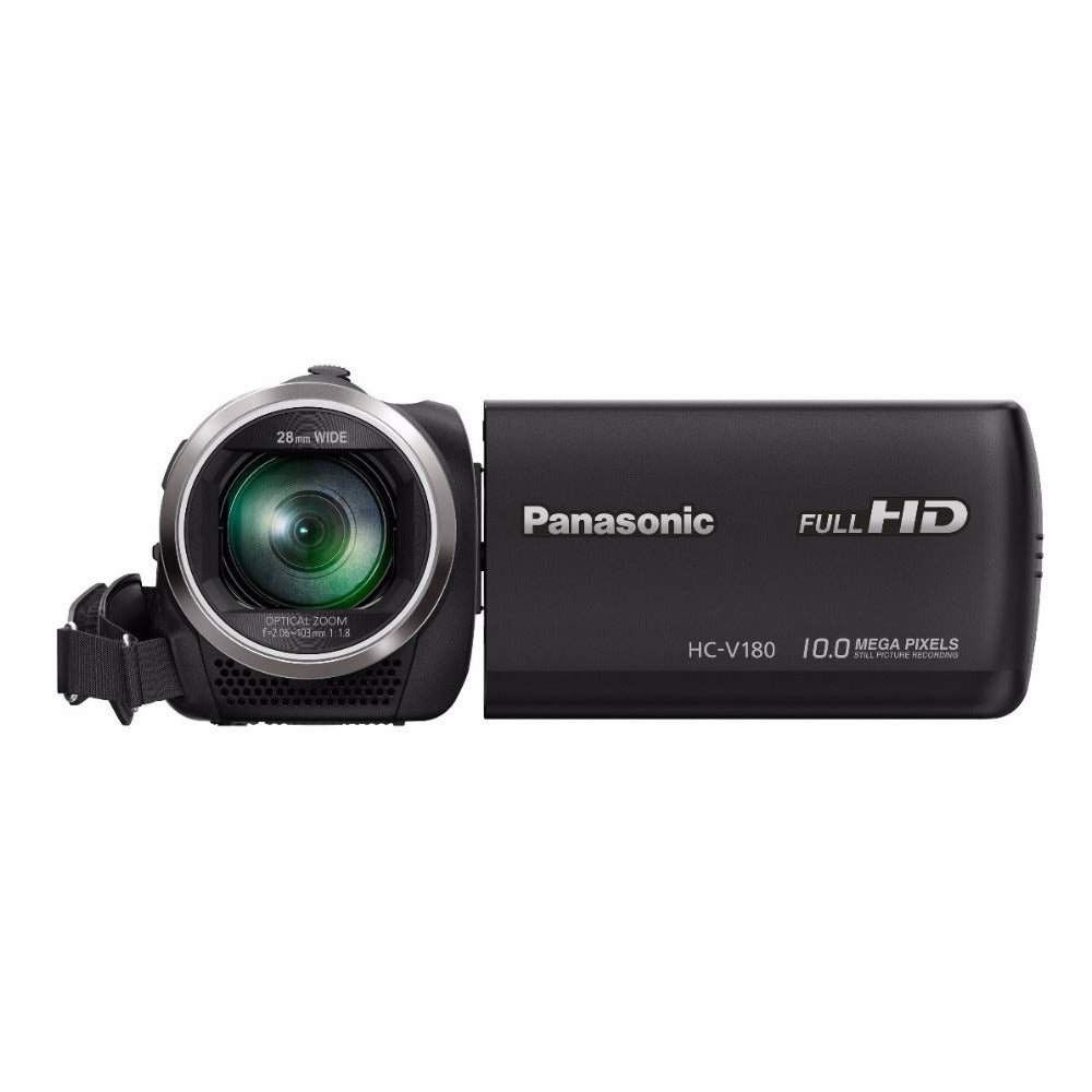 Panasonic HC-V180K Full HD 1080p Camcorder with 12" Spider Tripod and 32GB SD Card Bundle