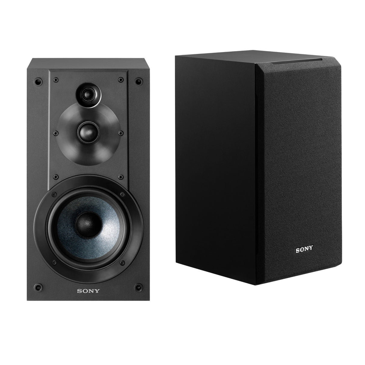 Sony SSCS5 3-Way 3-Driver Bookshelf Speaker System (Black) Bundle