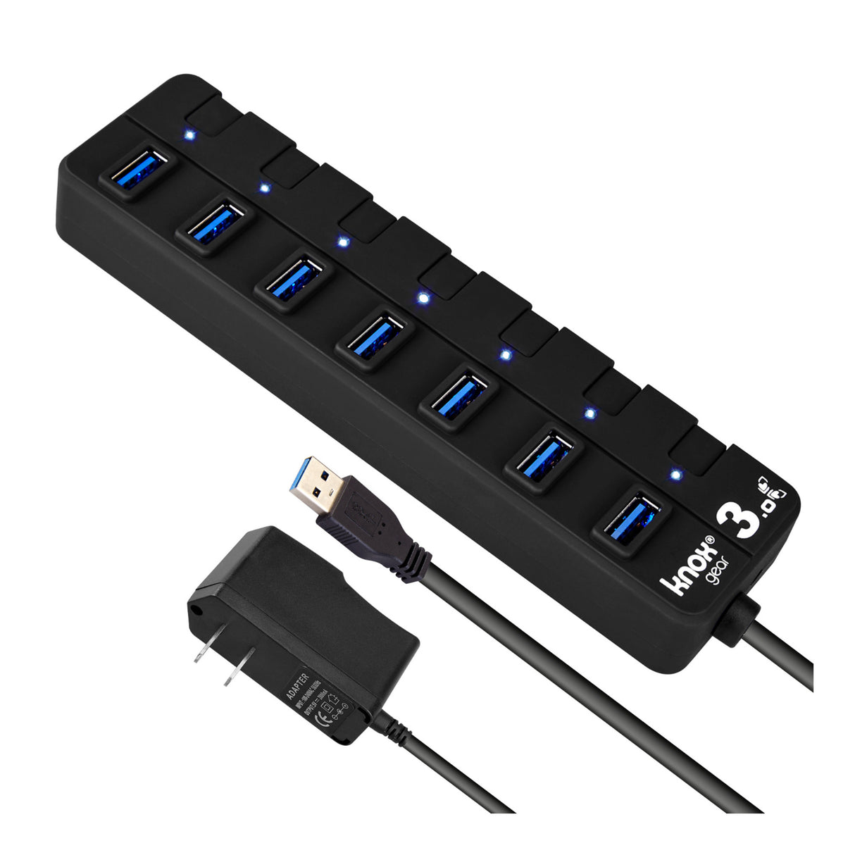 Ultimate Ears WONDERBOOM 2 Portable Bluetooth Speaker Pair (Radical Red) with 7-Port USB 3.0 Hub