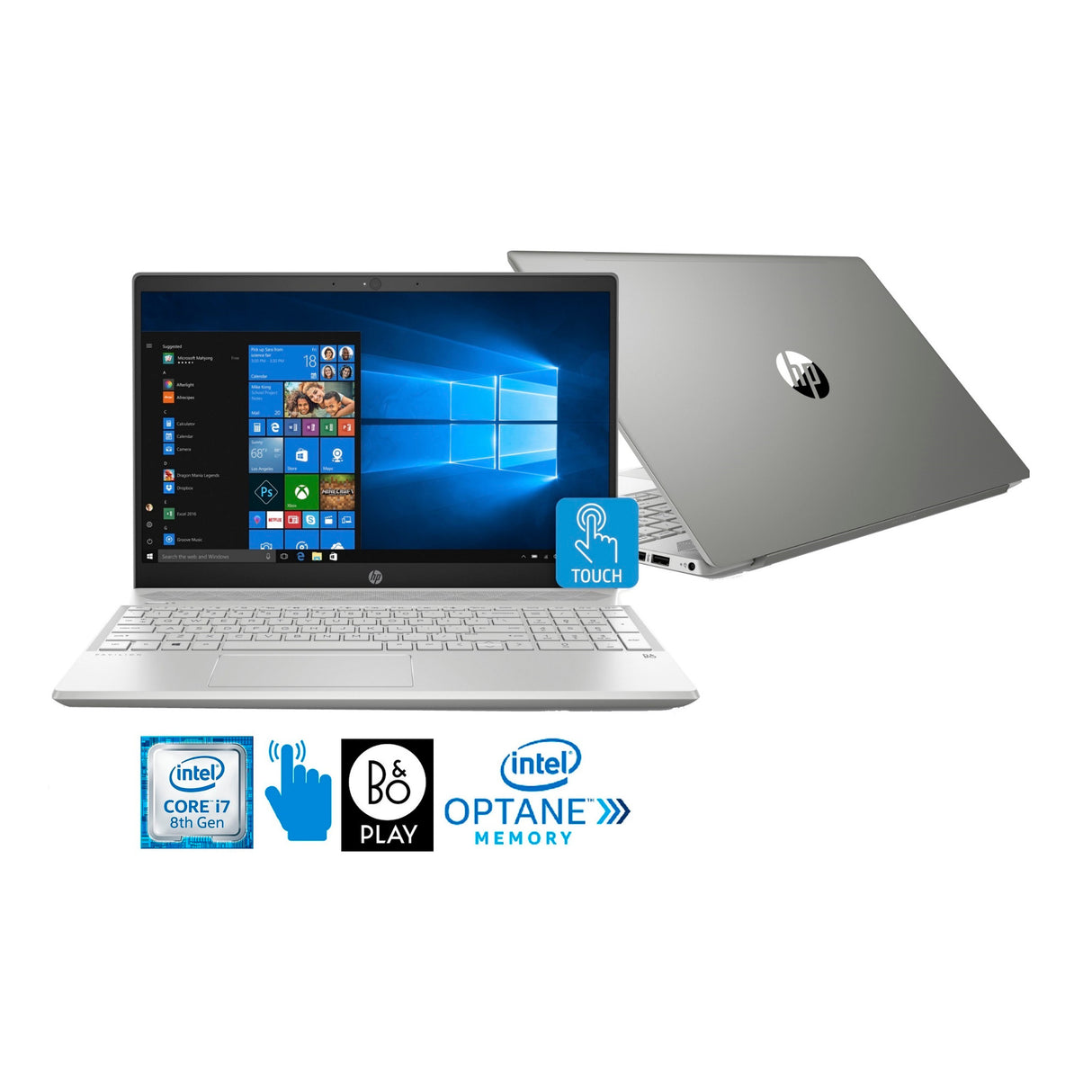 HP Pavilion 15.6” HD 1366x768 Touch Laptop Intel Core i7-8550U 1TB HDD 8GB RAM+16GB Intel Optane