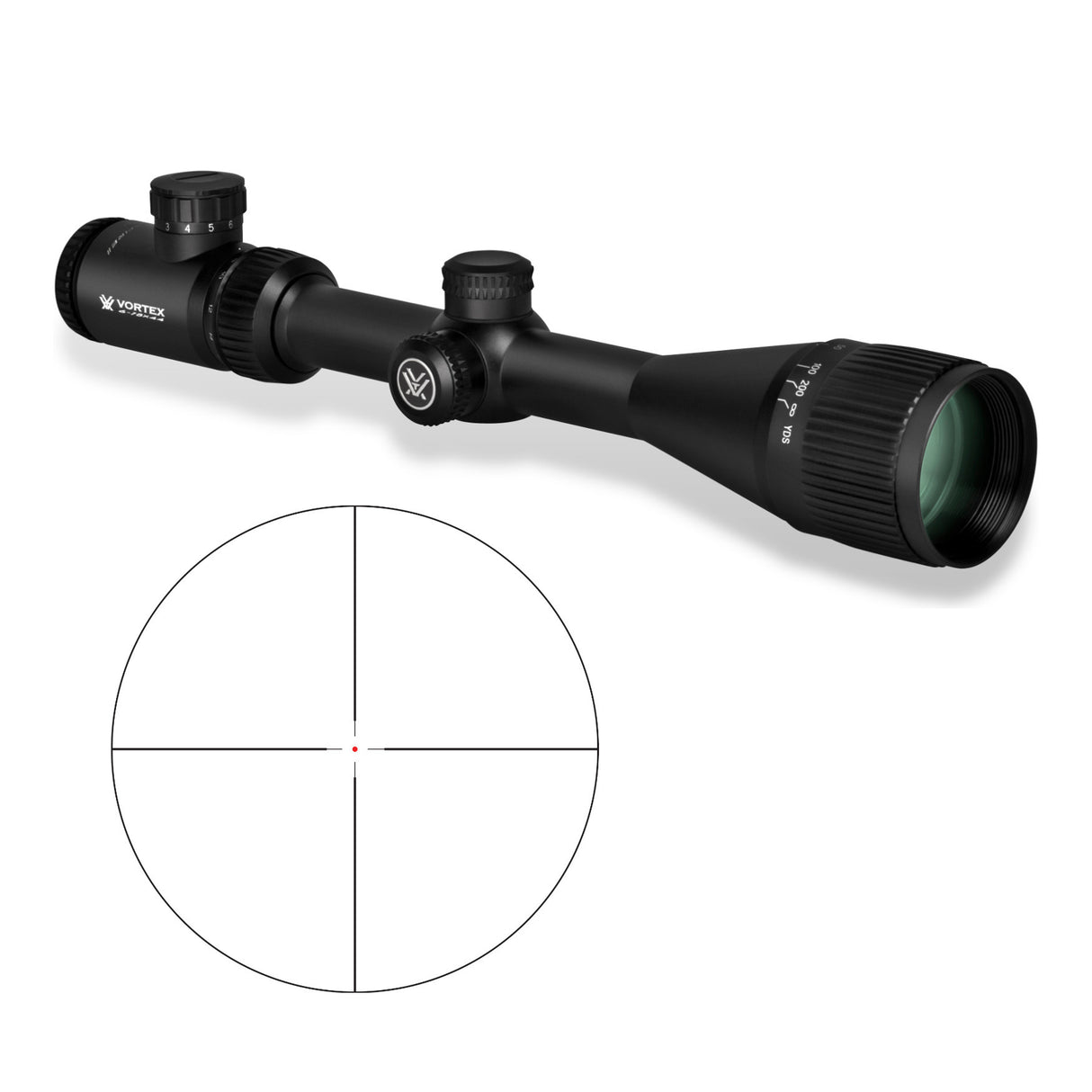 Vortex Crossfire II 6-18x44 AO Riflescope (V-Brite MOA Reticle) with Bubble Level