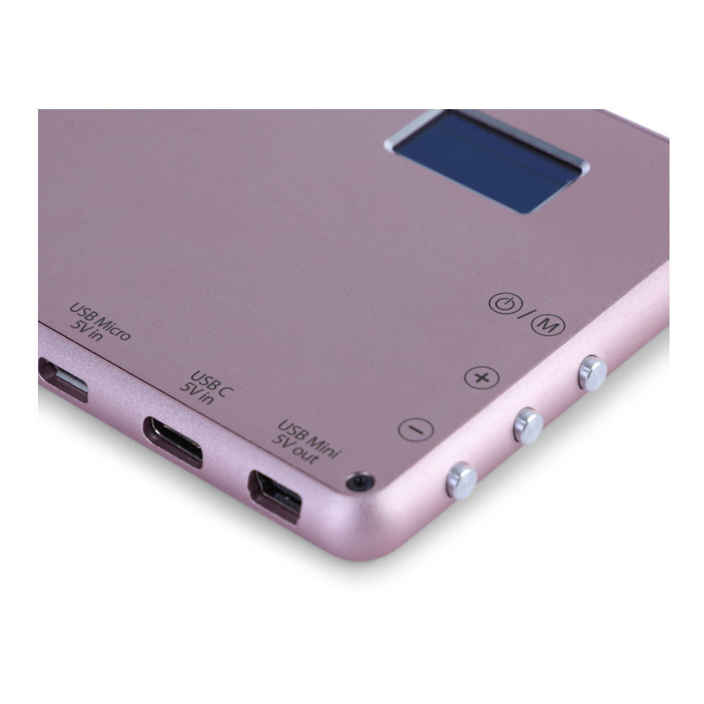 Phottix M180 Bi-Color LED Panel and USB Power Bank (Rose Gold)
