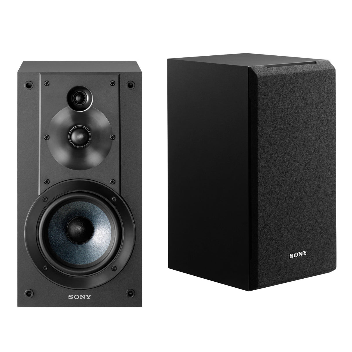Sony SSCS5 3-Way 3-Driver Bookshelf Speaker System (Black) with Isolation Pads