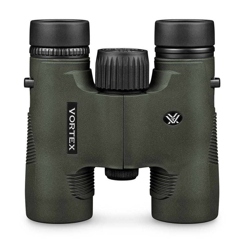 Vortex 10x28 Diamondback HD Roof Prism Binoculars with Cap and Floating Strap Bundle