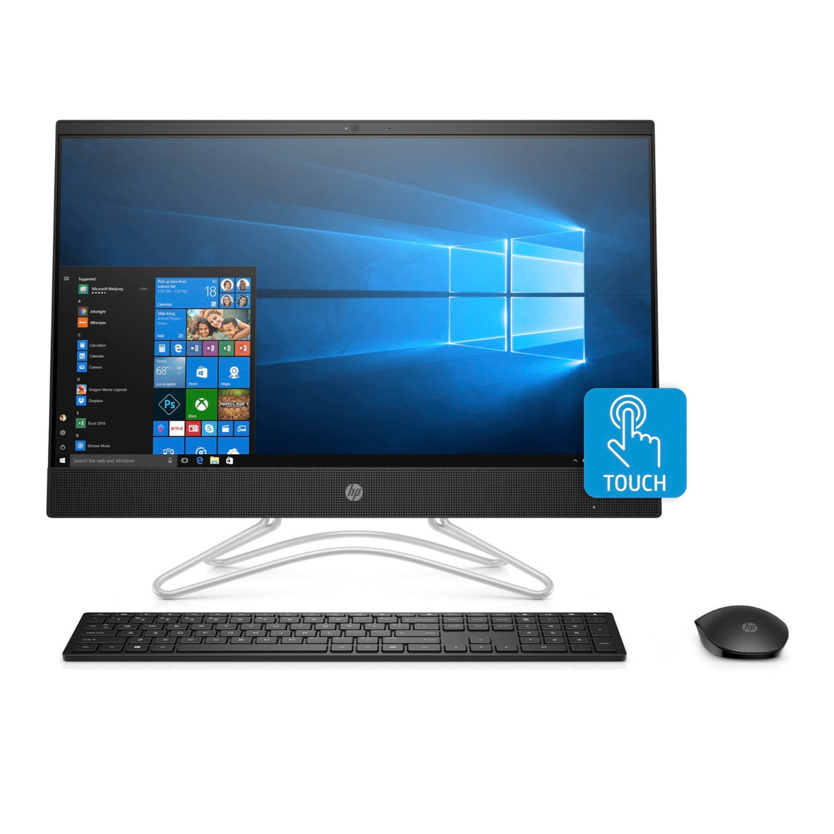 HP 24-F0028 23.8" FHD IPS Touch All-in-One PC, AMD A9-9425, 4GB RAM, 1TB HDD, Microsoft Office 365 (Certified Refurbished)