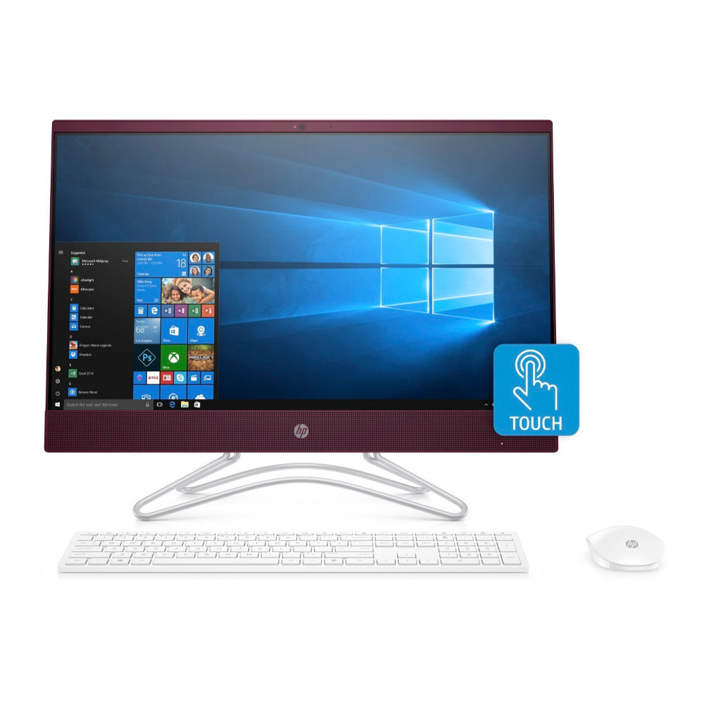 HP 24-F0048 23.8" FHD IPS Touch All-in-One PC, AMD A9-9425, 4GB RAM, 1TB HDD, Microsoft Office 365 (Certified Refurbished)