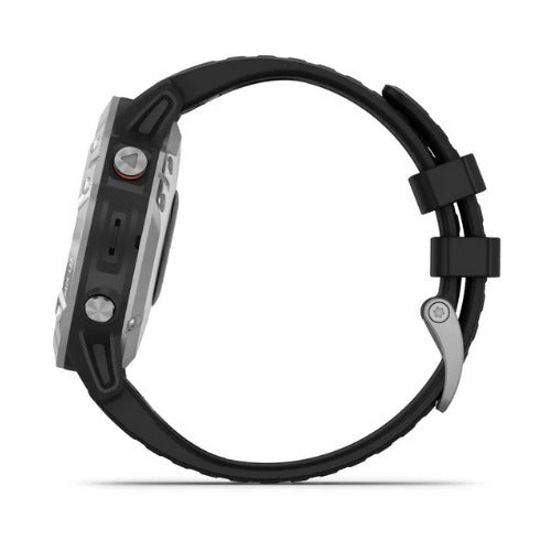 Garmin fenix 6 Multisport GPS Smartwatch (Silver with Black Band)